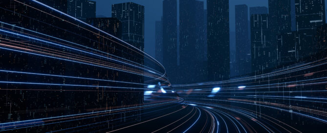 Futurist warp speed highway